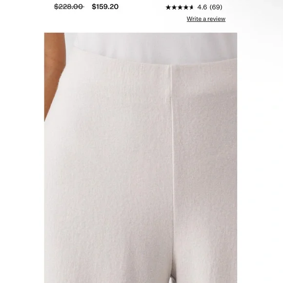 NWT EILEEN FISHER 100% Wool Jersey Wide Leg Pant - Picture 3 of 12